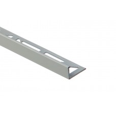Corner end profile "L" for glazed aluminum tiles, 10mm 2.5m Grey