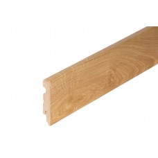 MDF skirting board wood veneer laminate 58x15mm 2,4m Oak Alabama  Cezar
