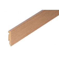 MDF skirting board wood veneer laminate 58x15mm 2,4m Oak Red Cezar