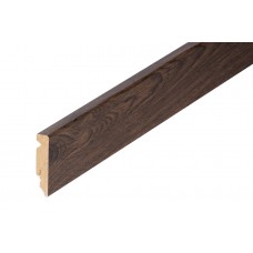 MDF skirting board wood veneer laminate 58x15mm 2,4m Nut  Cezar