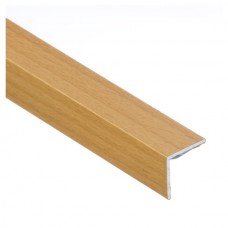 Corner stair profile, glued with aluminum, wood-like veneer 20x20mm Cezar